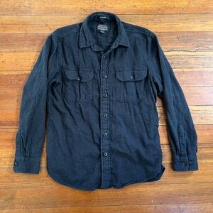 Pendleton MEN'S BURNSIDE DOUBLEBRUSHED FLANNEL SHIRT Size M - Navy Blue